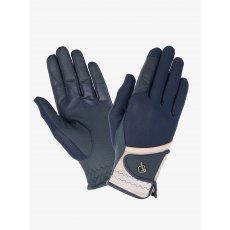 LeMieux Pro Mesh Gloves - Apricot/Navy