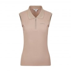 LeMieux Sleeveles Sport Polo - Mink