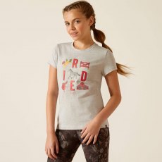 Ariat Youth Iconic Ride T-Shirt - Heather Grey