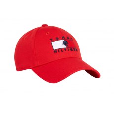 Tommy Hilfiger Montreal Flag Logo Cap - Fierce Red
