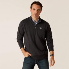 Ariat Friday Cotton 1/2 Zip - Heather Charcoal