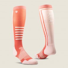 Ariat Tek Slimline Performance Socks - Faded Rose/Blush