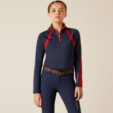Ariat Youth Sunstopper 3.0 Baselayer - Navy Team Ariat Youth Sunstopper 3.0 Baselayer - Navy Team