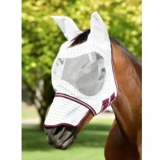 Weatherbeeta Hybrid Seasons Fly Mask - White/Maroon Weatherbeeta Hybrid Seasons Fly Mask - White/Maroon