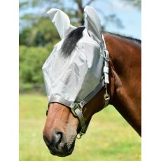 Weatherbeeta Comfitec Hexi Shield Dual Fly Mask - Silver