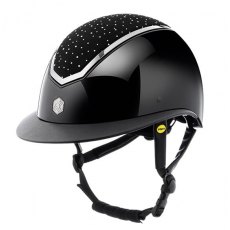 EQX Kylo Crystal Wide Peak with MIPS - Black Gloss/Silver