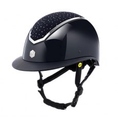 EQX Kylo Crystal Wide Peak with MIPS - Navy Gloss/Silver