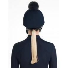 LeMieux Classique Pom Hat Silk - Navy