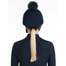 LeMieux Classique Pom Hat Silk - Navy