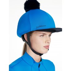 LeMieux Classique Pom Hat Silk - Benetton Blue