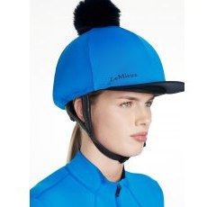 LeMieux Classique Pom Hat Silk - Benetton Blue