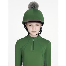LeMieux Classique Pom Hat Silk - Hunter Green