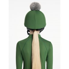 LeMieux Classique Pom Hat Silk - Hunter Green