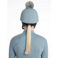 LeMieux Classique Pom Hat Silk - Ice Blue