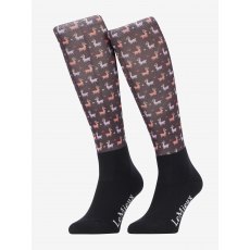 LeMieux Footsie Socks - Llamas Damson