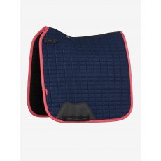 LeMieux Suede Dressage Square - Navy/Cranberry