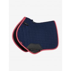 LeMieux Suede Close Contact Square - Navy/Cranberry
