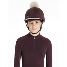 LeMieux Classique Pom Hat Silk - Damson
