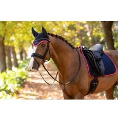 LeMieux Classic Fly Hood - Navy/Cranberry LeMieux Classic Fly Hood - Navy/Cranberry