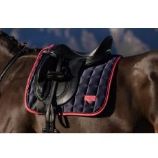 LeMieux Loire Dressage Square - Navy/Cranberry LeMieux Loire Dressage Square - Navy/Cranberry