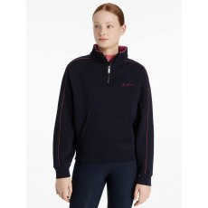 LeMieux Kate Quarter Zip Sweat - Navy/Cranberry