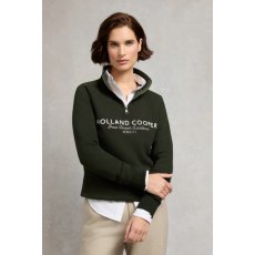 Holland Cooper Sporting Goods Zip Henley - Racing Green