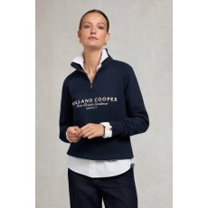 Holland Cooper Sporting Goods Zip Henley - Ink Navy