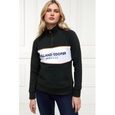 Holland Cooper Sporting Heritage Zip Henley - Racing Green