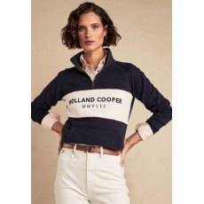 Holland Cooper Sporting Heritage Zip Henley - Ink Navy