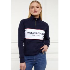 Holland Cooper Sporting Heritage Zip Henley - Ink Navy