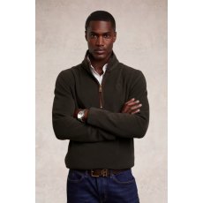 Holland Cooper Men's Country Fleece 1/4 Zip - Khaki