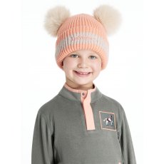 LeMieux Mini Double Pom Beanie - Peach Punch