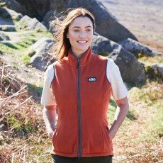 Ridgeline Womens Kodiak Fleece Gilet - Russet