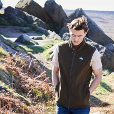 Ridgeline Mens Kodiak Fleece Gilet - Teak