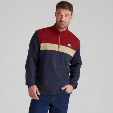 Ridgeline Mens Back Slider Rugby Top - Navy Multi