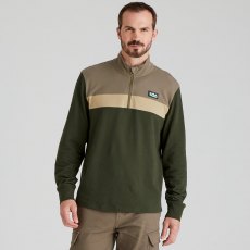 Ridgeline Mens Back Slider Rugby Top - Olive Multi