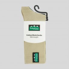 Ridgeline Cotton Light Work Socks (Mid) - Olive Multi