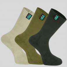 Ridgeline Cotton Work Socks (Mid) - Olive Multi