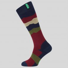 Ridgeline Merino Wool Socks (Full) - Navy Stripes