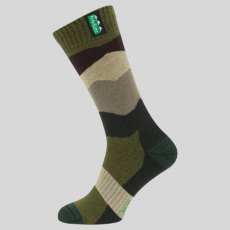 Ridgeline Merino Wool Socks (Mid) - Olive Stripes