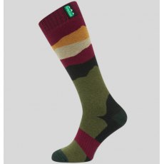 Ridgeline Merino Wool Socks (Full) - Berry Stripes