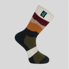 Ridgeline Merino Wool Socks (Mid) - Berry Stripes