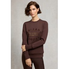 Holland Cooper Crystal Crew Neck Sweat - Walnut