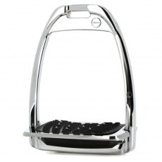 Flex-on Aluminium Hunter Stirrups - Silver/Silver/Black