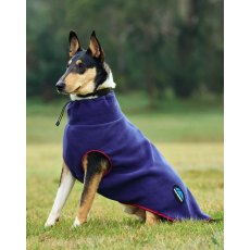 Weatherbeeta Comfitec Fleece Zip Dog Coat - Navy/Burgundy
