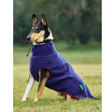 Weatherbeeta Comfitec Fleece Zip Dog Coat - Navy/Burgundy
