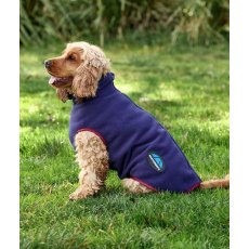 Weatherbeeta Comfitec Fleece Zip Dog Coat - Navy/Burgundy