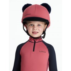 LeMieux Mini Double Pom Hat Silk - Cranberry