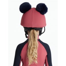 LeMieux Mini Double Pom Hat Silk - Cranberry