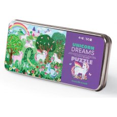 Hippychick Crocodile Creek Tin Puzzle - Unicorn Dreams